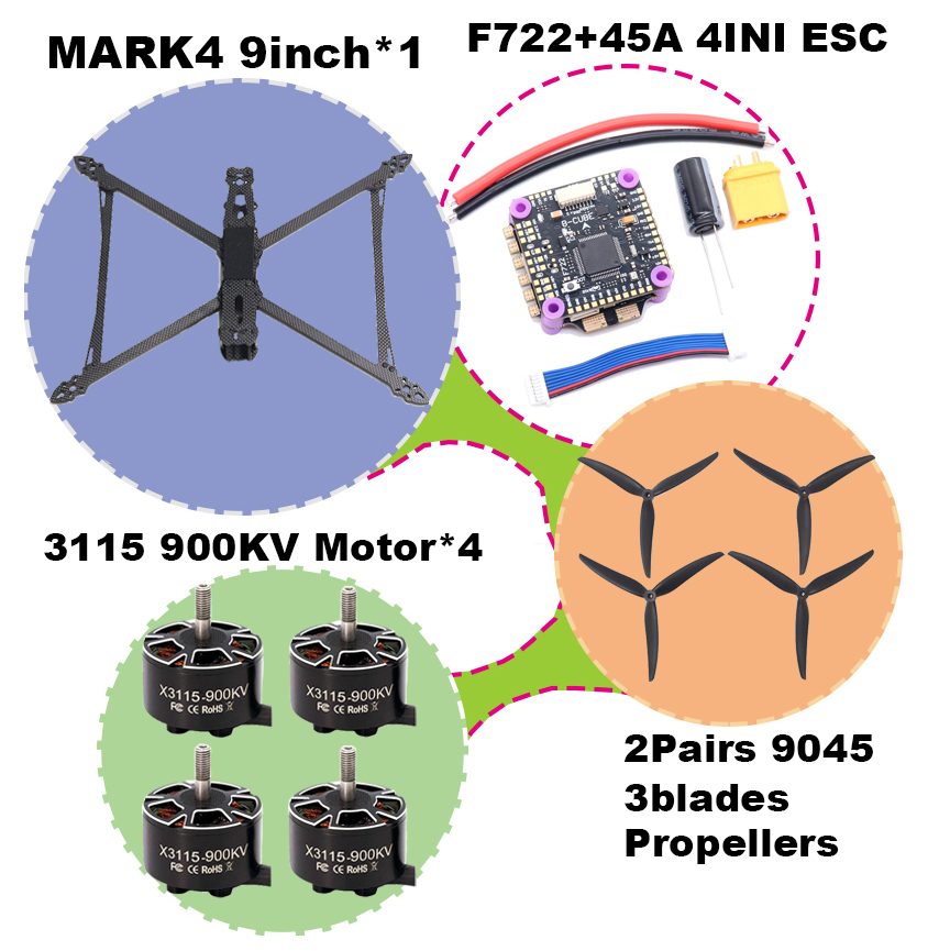 BCUBE MARK4 V2 8/9/10inch F722 - Foxeer Reaper Extreme 2.5W Vtx recensie en prijs